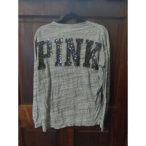 Pink Victoria's Secret heather gray top size medium
